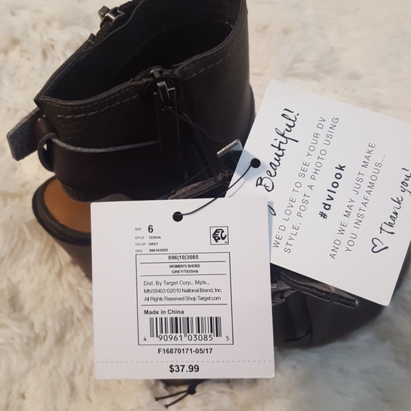 Brown gray open toe booties. New with tags - Picture 6 of 6